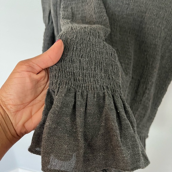 NWOT Zara Smocked Mini Dress Anthracite Gray Size M - Picture 7 of 8